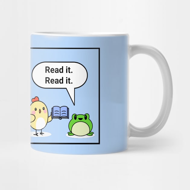 "A chicken walked into a library" joke by Distinct Designs NZ